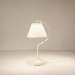Riva T1 B Lampe de table blanc abat-jour lino blanc 1xE27 11W (LED) o 60W (HA)