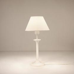Riva T2 B Lampe de table blanc abat-jour lino blanc 1xE27 11W (LED) o 60W (HA)