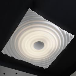 Ondas lâmpada do teto branco opala