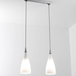 Nite 2 Pendant lamp E27 2x70w - opal White Glass