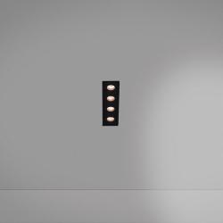 Anvil LED Modulo R4 Faretto Incasso regulable LED 4x6,4W 38 grados - Nero