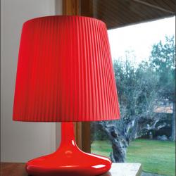Onne (Solo Estrutura) Lâmpada de mesa sem abajur 77w E27 Vermelho Lacado Brilhante