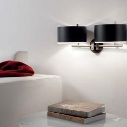 Club - to 2L (Solo Structure) Wall Lamp without lampshade 2xE27 46w black matt-Ní­quel