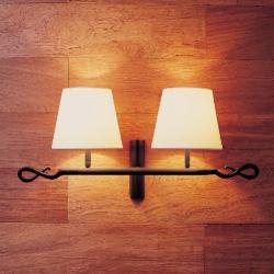Ferrara - 2L (Solo Structure) Wall Lamp Artesanal without lampshade 2xE27 46w Hierro Black