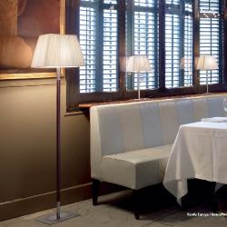 Tau - Floor Lamp (Solo Structure) Floor Lamp without lampshade E27 46w Ní­quel Piel Oscura