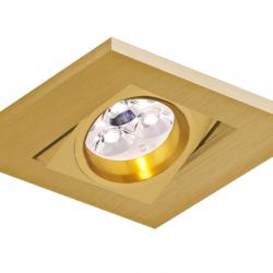 2000 square recessed of 1 light Gx5.3 Aluminium Gold