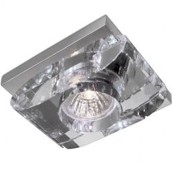 3098 Halogen Recessed of Glass 1 light with leds Gx5.3 Aluminium + Glass