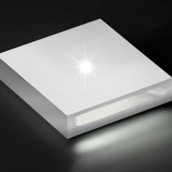 8026 luminar de orientacion quadrado LED 3uds branco fosco