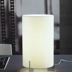 Aita Lampe de table Chrome/abat-jour blanc