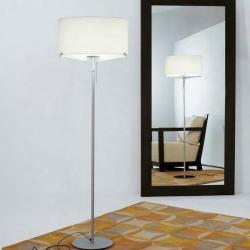 Aura lámpara of Floor Lamp plomo met lampshade plisada Beige