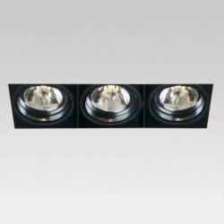 Minigrid in Trimless 3 QR Frames Recessed BA15d 3x50w Aluminium