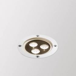 Tactic 3 R Round WW Recessed suelo LED 3x1w 300ºK