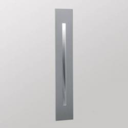 Inlet S rectangular 1x1w LED blanco frío 6500ºK Empotrable Pared Aluminio