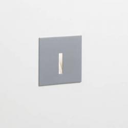 Inlet MS Quadrata 1x1w LED bianco cálido 3000ºK Incasso muro Alluminio