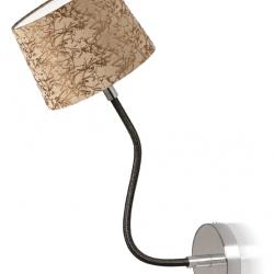 Lia Wall Lamp Balanced-arm lamp white metallized 1xE27 Fabric lampshade type to Algodon