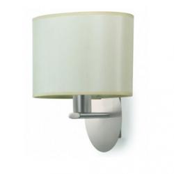 oval Wall Lamp E27 Nickel Satin