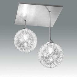 Opla ceiling lamp Transparent 2 lights