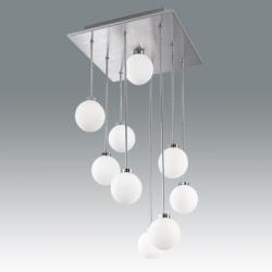 Opla Pendant Lamp white Ruled 9 luces