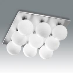 Opla ceiling lamp white Ruled 9 luces