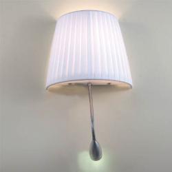 Dorotea Wall Lamp L.26 white Plisado + LED