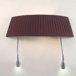 Dorotea Wall Lamp L.50 Brown Plisado + LED