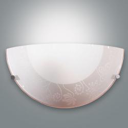 ALUMINIOIA Wall Lamp Glass with FLORES white