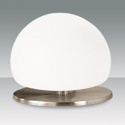 Morgana Table Lamp Satin Nickel white GLAS