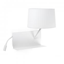 Handy Wall Lamp white right 1XE27 20W USB LED 3W