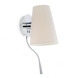 Lupe Wall Lamp Chrome 1XE27 20W + lector LED