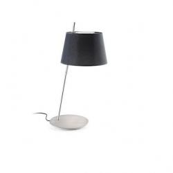 Tango Table Lamp nÂ­quel Satin black lampshade