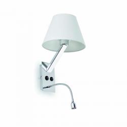 Moma 2 Applique con Lector LED bianco 1xE27 max 60W + LED 1W 6000K 80Lm