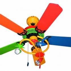 Kiddy Fan with light Multicolour 5 blades ø91cm