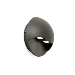 Willy Wall Lamp Outdoor LED 2x3w 4000K IP44 Grey Oscuro