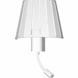 Mix Wall Lamp white 1 E14 60w with Lector LED 1w