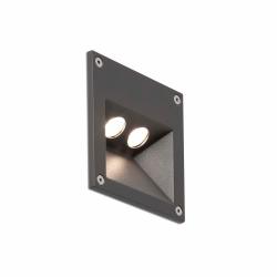 Citrus 2 Empotrable Pared 2xLED 3w 4000K - Gris oscuro