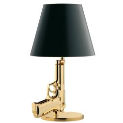 Bedside Gun Lâmpada de mesa galvanizado en Ouro 18K
