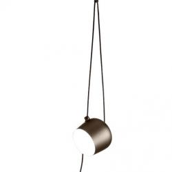 AIM Small Lámpara colgante dimmable con cable más enchufe LED 20W 14,9x17cm - Marrón anodizado