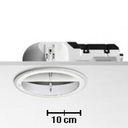Ecolight Downlight con emergencia óptica célula de 4 reflectores ø220cm 102º 2xTC-TEL GX24q 32W Blanco mate
