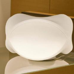 Antoo Lampe de table métal blanc ø42,5x28cm 1x150w E27 (HL) blanc opale