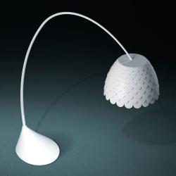 Carmen lámpara von Stehlampe curva 245cm 3x20w E27 weiß