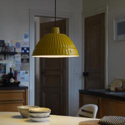 Cloche lámpara Colgante Amarillo mostaza