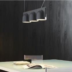 Igloo lámpara Pendant Lamp 3 módulos down/up 3x10W LED Grey oscuro