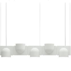 Igloo lámpara Suspension 5 módulos down/up 5x10W LED blanc Grisâtre