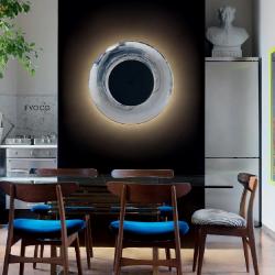 Lunaire Wall lamp/plafón 1x55w 2GX13 Reflector Polished Alluminium and Disc frontal Black