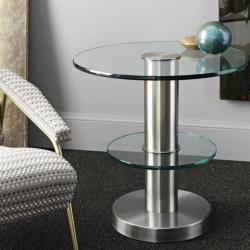 Tavolino small table Glass float Â˜61x61cm