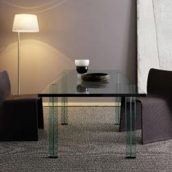 Teso table round Glass float ø120x73cm