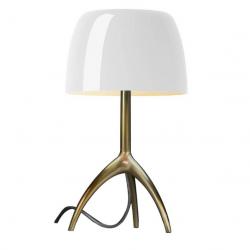 Lumiere Table Lamp Large with switch - Structure Champagne/lampshade white