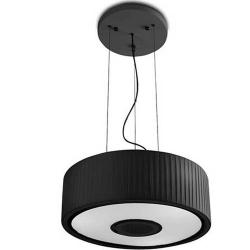Spin Pendant Lamp 100cm 7xE27 max30W - Chrome Diffuser Black opal