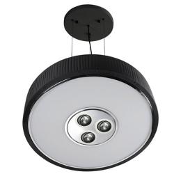 Spin Pendant Lamp ø100cm 7x30w PL E27 + 3 Downlights QR 70 BA15d 50w Black