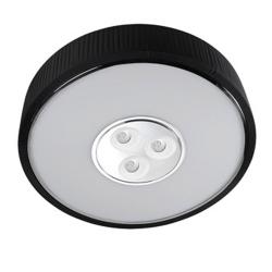 Spin plafonnier ø100cm 7x30w PL E27 + 3 Downlights Cree LED orientables 4w 350mA 2900ºK Noir